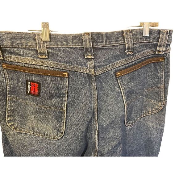 Wrangler Men's Riggs Workwear Jeans Leather Hook Tool Pockets Denim Straight Leg - Picture 12 of 14